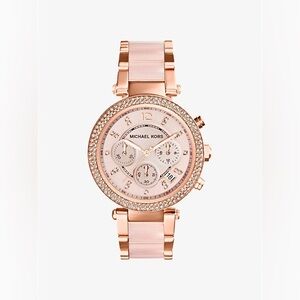 Michael Kors Rose Gold Crystal Set Bezzle